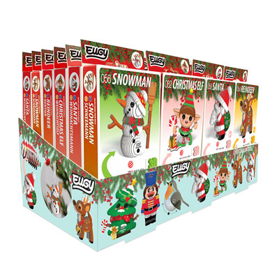 EUGY 24pc Cardboard Christmas CDU